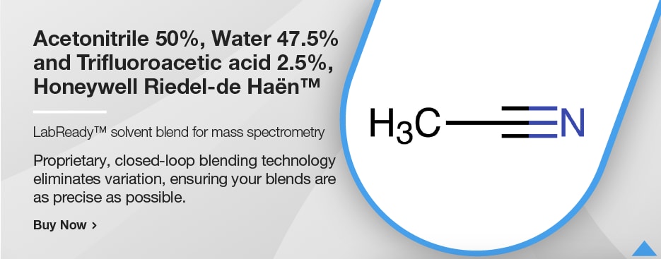 Acetonitrile 50%, Water 47.5 % and Trifluoroacetic acid 2.5%, Honeywell Riedel-de Haën™ Acetonitrile 50%, Water 47.5 % and Trifluoroacetic acid 2.5%, Honeywell Riedel-de Haën™